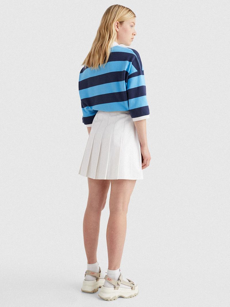 Női Tommy Hilfiger Pleated Tenisz Szoknya Fehér | HU 334JPQ